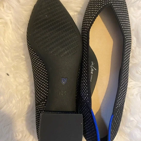 Rothys Sjze 10.5 Stylish Black and Blue Women's Flats - Picture 3 of 4